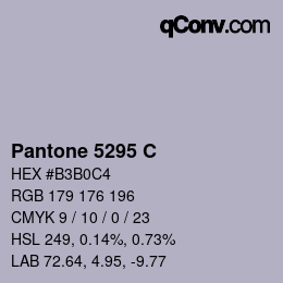 Code couleur: Pantone 5295 C | qconv.com