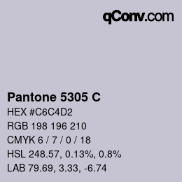 颜色代码: Pantone 5305 C | qconv.com