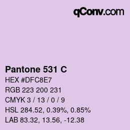 カラーコード: Pantone 531 C | qconv.com