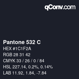 カラーコード: Pantone 532 C | qconv.com