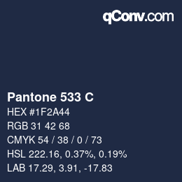 Code couleur: Pantone 533 C | qconv.com