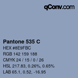 Code couleur: Pantone 535 C | qconv.com