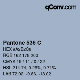 Code couleur: Pantone 536 C | qconv.com