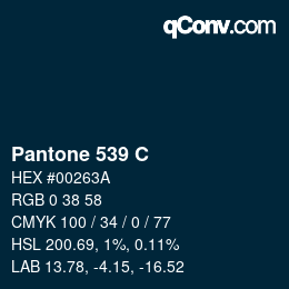 Color code: Pantone 539 C | qconv.com
