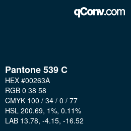 Code couleur: Pantone 539 C | qconv.com