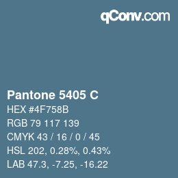 Farbcode: Pantone 5405 C | qconv.com