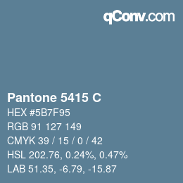 カラーコード: Pantone 5415 C | qconv.com