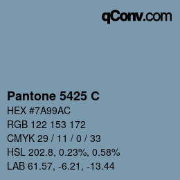 Farbcode: Pantone 5425 C | qconv.com