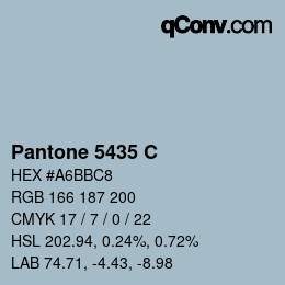 Farbcode: Pantone 5435 C | qconv.com