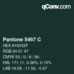 颜色代码: Pantone 5467 C | qconv.com