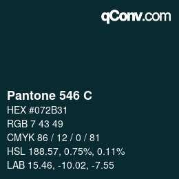 Code couleur: Pantone 546 C | qconv.com