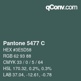 Code couleur: Pantone 5477 C | qconv.com