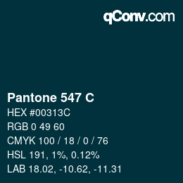 颜色代码: Pantone 547 C | qconv.com