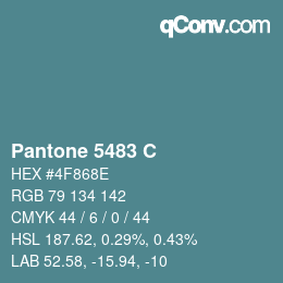 カラーコード: Pantone 5483 C | qconv.com