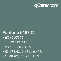 カラーコード: Pantone 5487 C | qconv.com