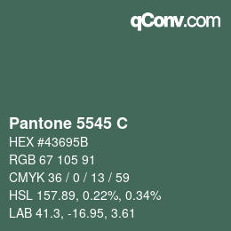 Código de color: Pantone 5545 C | qconv.com