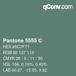 カラーコード: Pantone 5555 C | qconv.com