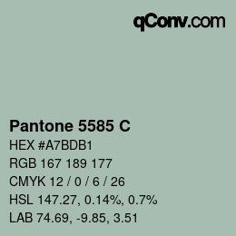 カラーコード: Pantone 5585 C | qconv.com