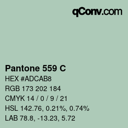 カラーコード: Pantone 559 C | qconv.com