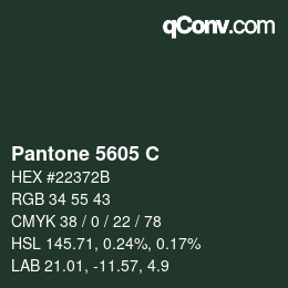 カラーコード: Pantone 5605 C | qconv.com