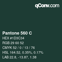 カラーコード: Pantone 560 C | qconv.com