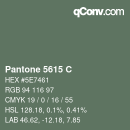 Code couleur: Pantone 5615 C | qconv.com