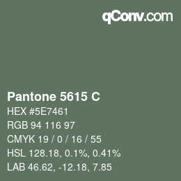 カラーコード: Pantone 5615 C | qconv.com