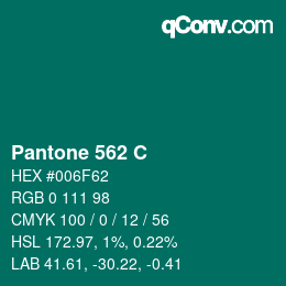 Color code: Pantone 562 C | qconv.com