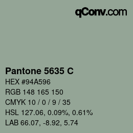 カラーコード: Pantone 5635 C | qconv.com