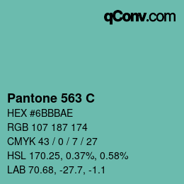 カラーコード: Pantone 563 C | qconv.com