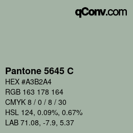 Code couleur: Pantone 5645 C | qconv.com