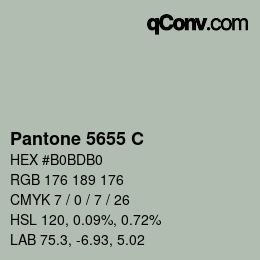 Code couleur: Pantone 5655 C | qconv.com