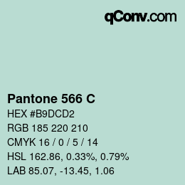 颜色代码: Pantone 566 C | qconv.com