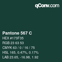 カラーコード: Pantone 567 C | qconv.com