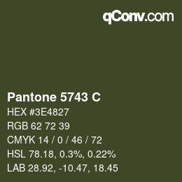 Code couleur: Pantone 5743 C | qconv.com