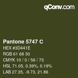 カラーコード: Pantone 5747 C | qconv.com