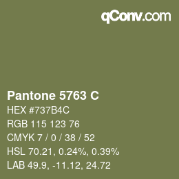 Color code: Pantone 5763 C | qconv.com