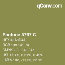 カラーコード: Pantone 5767 C | qconv.com