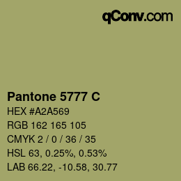 Code couleur: Pantone 5777 C | qconv.com