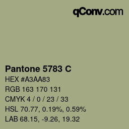 Code couleur: Pantone 5783 C | qconv.com