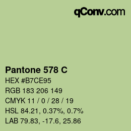 Code couleur: Pantone 578 C | qconv.com