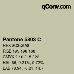 颜色代码: Pantone 5803 C | qconv.com