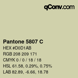 Code couleur: Pantone 5807 C | qconv.com