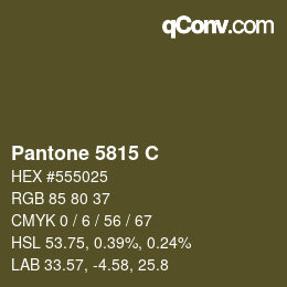 颜色代码: Pantone 5815 C | qconv.com