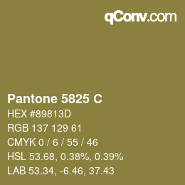 Code couleur: Pantone 5825 C | qconv.com