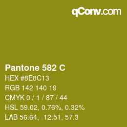 Code couleur: Pantone 582 C | qconv.com