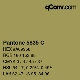 颜色代码: Pantone 5835 C | qconv.com