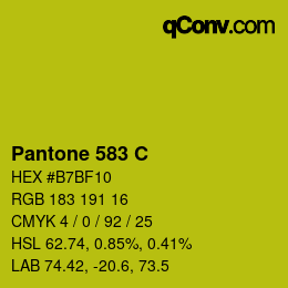 カラーコード: Pantone 583 C | qconv.com