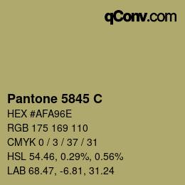 Code couleur: Pantone 5845 C | qconv.com