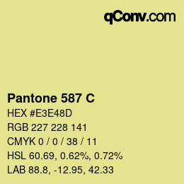 Code couleur: Pantone 587 C | qconv.com